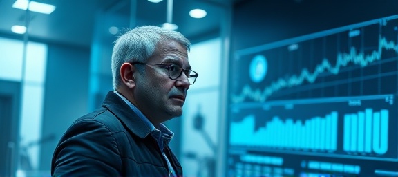 high-tech toolkit regulation, serious expression, legislating, photorealistic, in a high-rise city office, highly detailed, digital graphs on glass walls, 12k resolution, steel blue tones, backlight lighting, shot with a 24mm ultra-wide lens